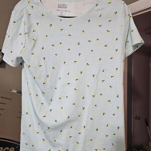 Craft & Barrow Light Blue Lemon Print T-Shirt